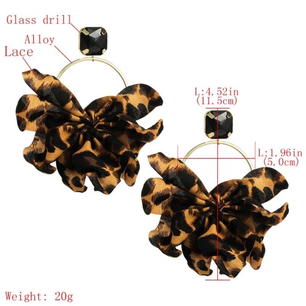 Leopard luxury fashion designer earrings - Picture 6 of 6